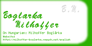 boglarka milhoffer business card